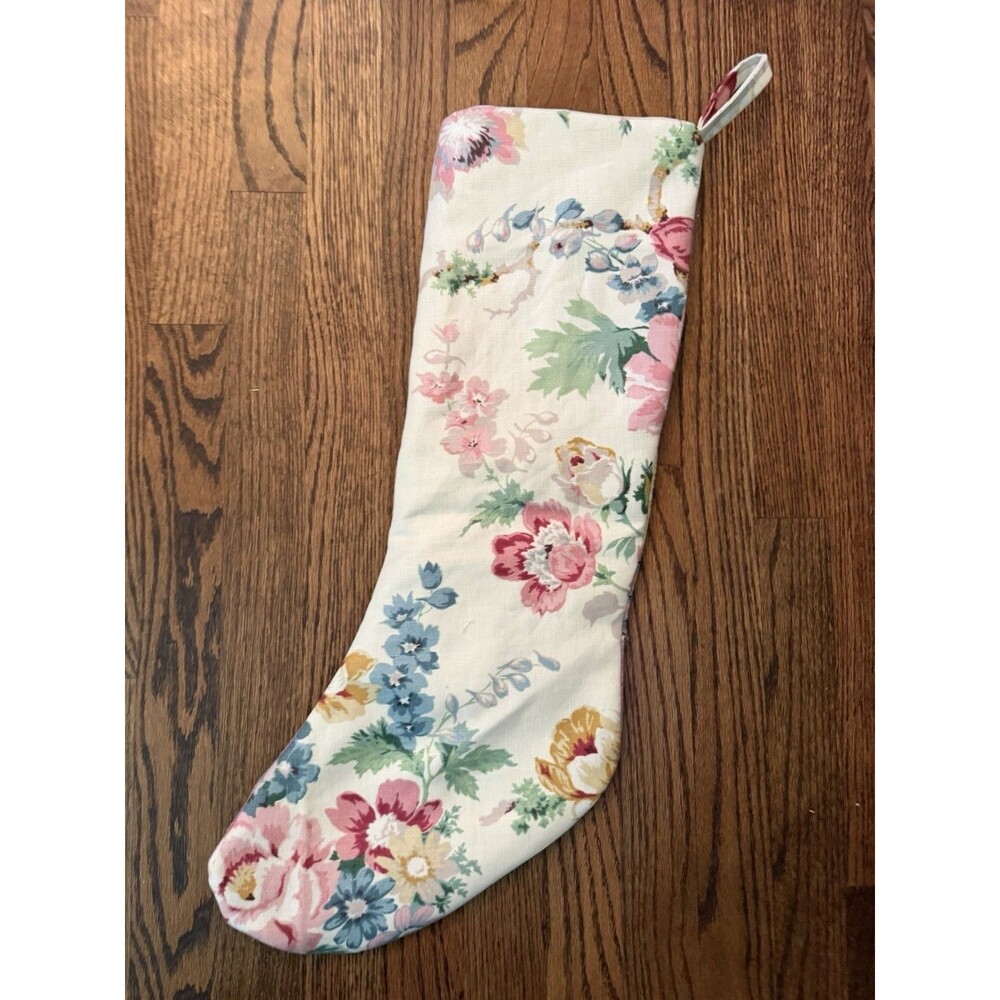 Vintage Quilt Christmas Stocking Set Extra Long 25” Floral Cottagecore Victorian - Picture 13 of 13